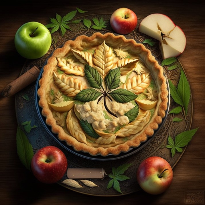 Tarte pomme poire banane CBD